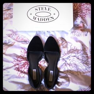 Steve Madden Black Suede Flats